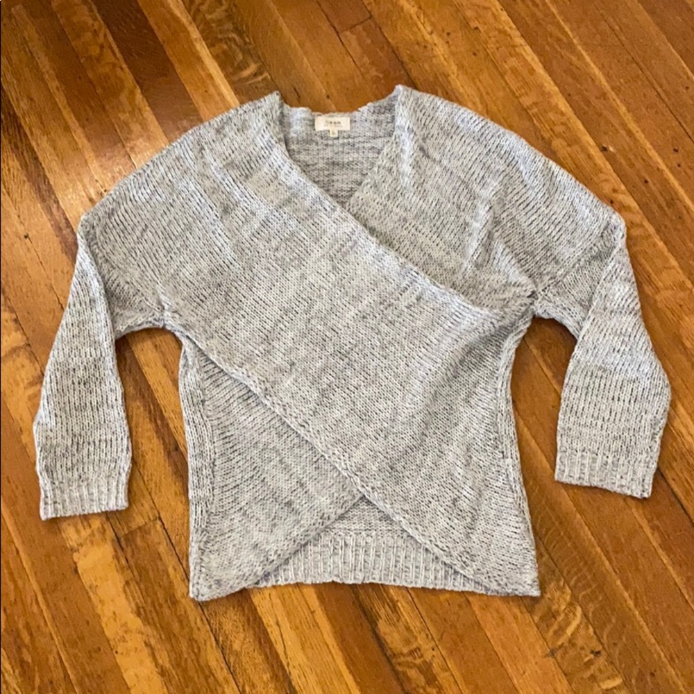 Aeon chunky knit cross-front sweater
